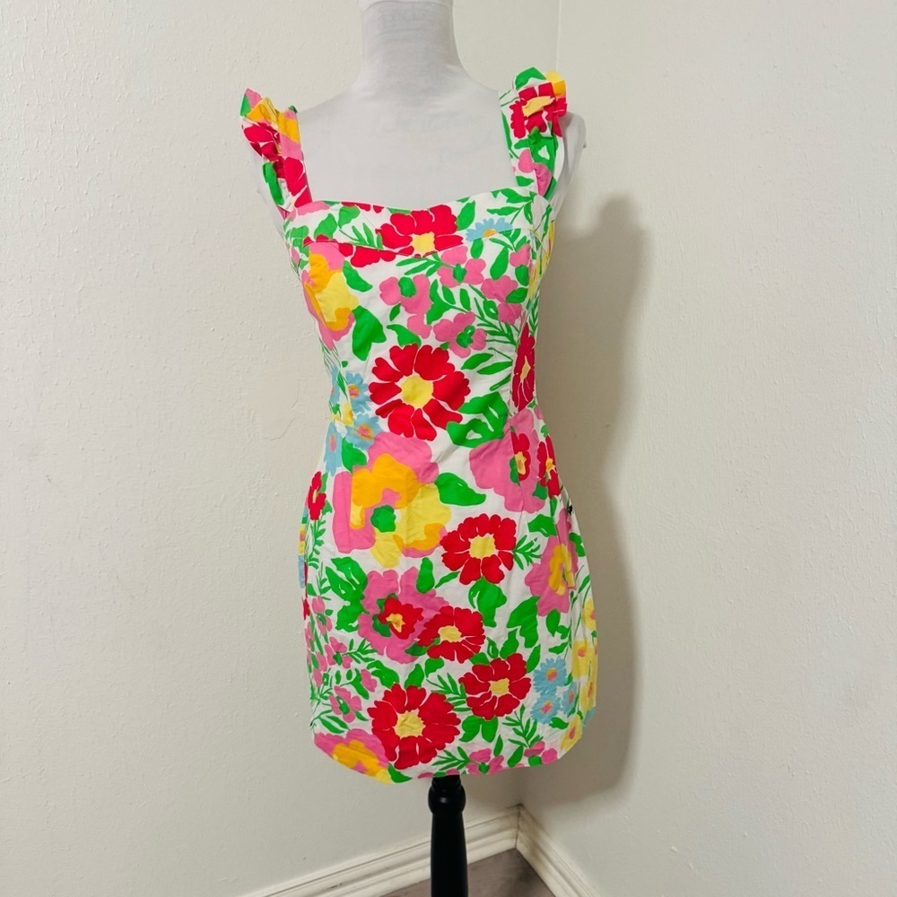 Lilly Pulitzer Sarafina Big Garden By The Sea Floral Mini Dress EUC Size 8 $198 - Picture 2 of 11
